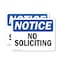 Signmission No Soliciting OSHA Notice Sign, Vinyl Decal, 10in W x 7in L, 2PK OS-2PACK-NS-D-710-L-14838 - alternate 1